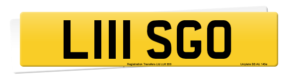 Registration number L111 SGO